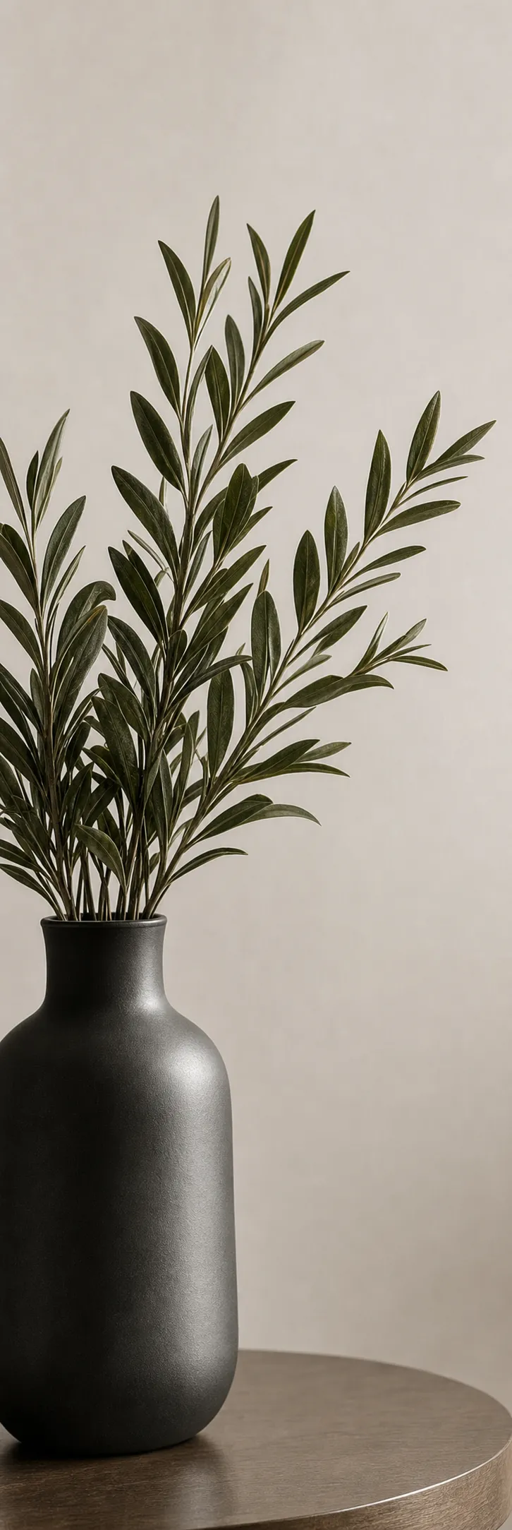 Olive branches in a black vase representing sustainable business growth